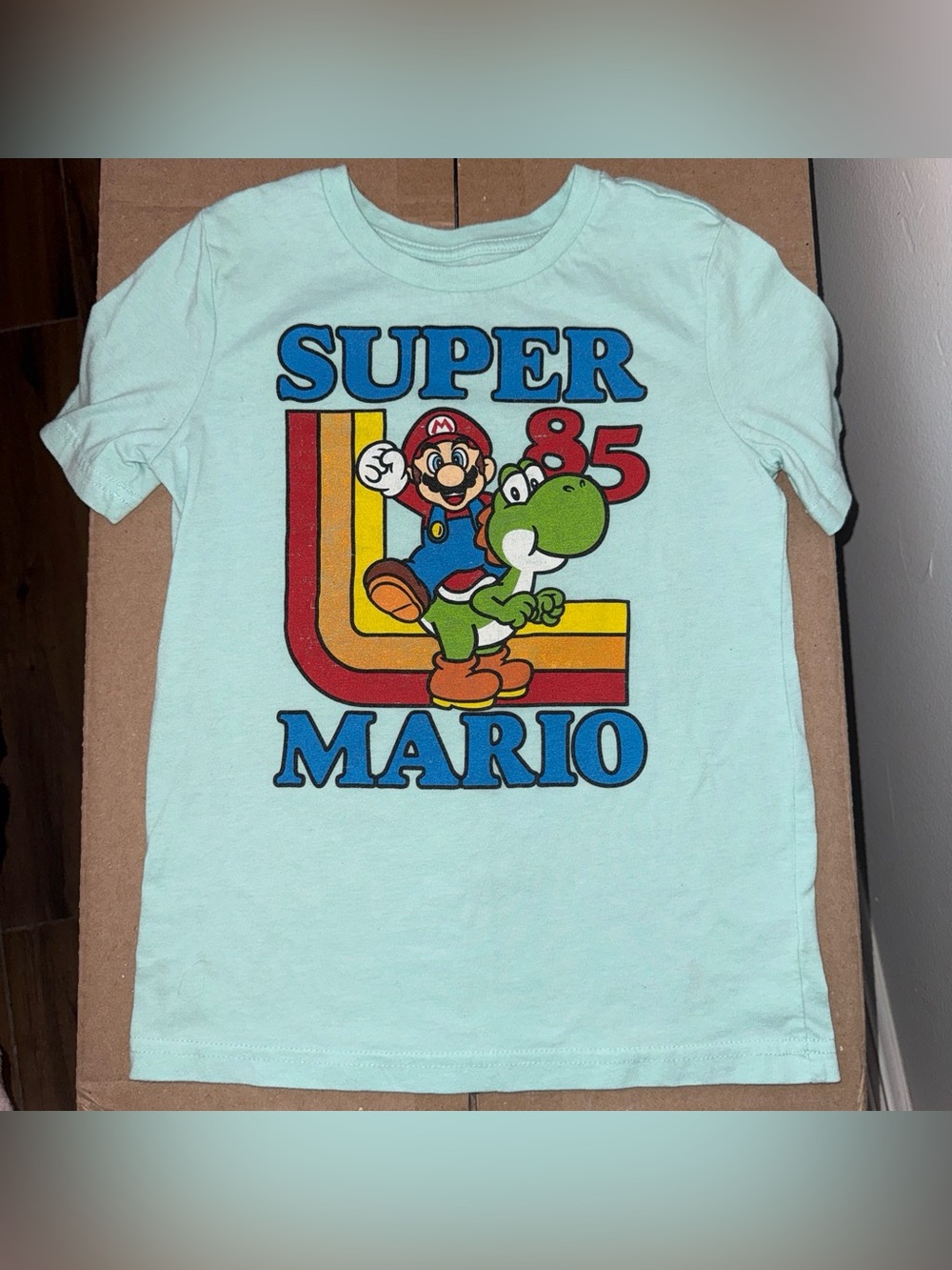 Vintage Kids Super Mario Graphic Tee Size 7